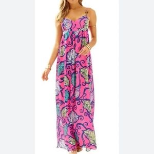 Lilly Pulitzer Leaves in the breeze tropical dress size 00 NWT